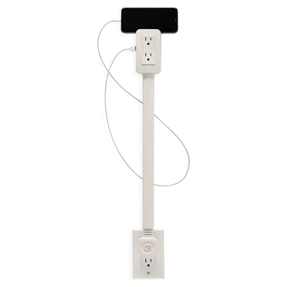 Electrical Outlet Extender Access Hard-To-Reach Outlets 2 AC USB-A USB-C Use behind Couches Nightstands Desks and More