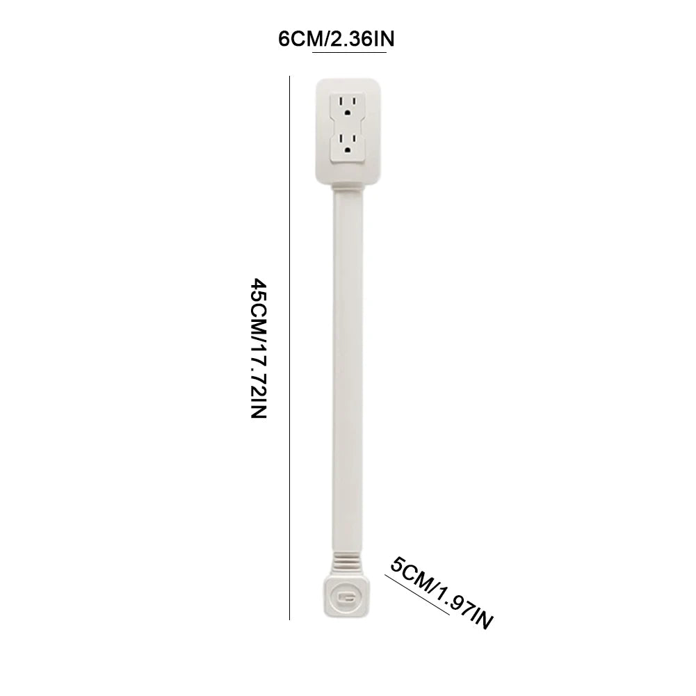 Electrical Outlet Extender Flat Plug Power Strip Features Rotates 180° Power Outlets Extender Use behind Sofas Nightstands Desk