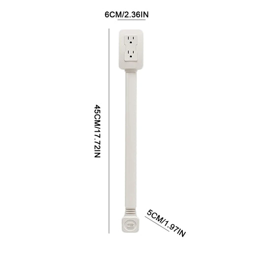 Electrical Outlet Extender Flat Plug Power Strip Features Rotates 180° Power Outlets Extender Use behind Sofas Nightstands Desk